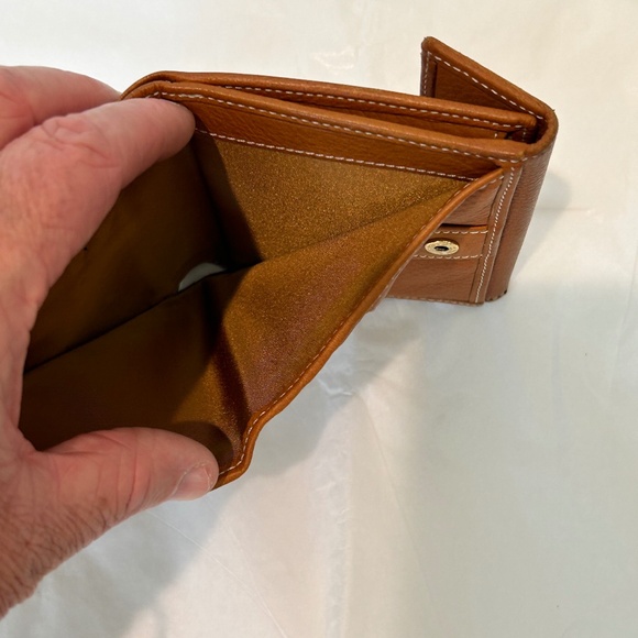 DIOR AUTHENTIC WALLET BILLFOLD Hardware Brown Coin Snap Unisex Vintage - Picture 5 of 8